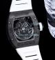 Richard mille RM010 Carbon Case White Rubber Strap Watch(7)_th.jpg